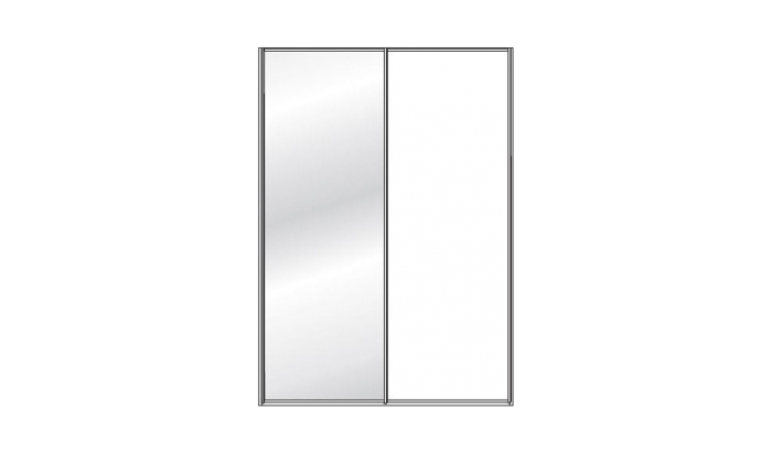 2 Door 1 Mirror Sliding Wardrobe (Mirrored door left or right)